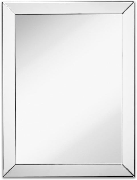 47-inch x 35-inch Rectangle Mirror Framed Mirror with beveled Edge and Dual Mounting Brackets - Only 1 left
