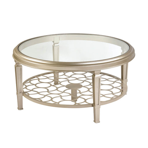 Athena Champagne Gold Round Coffee Table