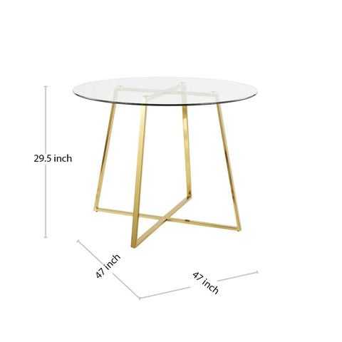 Lacroix Gold Round Dining Table