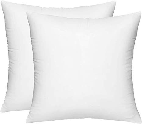 Throw Pillow Inserts 18 inch x 18 inch - Set of 2, Polyester Inserts for Decorative Pillows