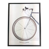 “抽象自行车”带框帆布绘画作品
