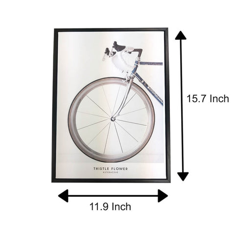 “抽象自行车”带框帆布绘画作品