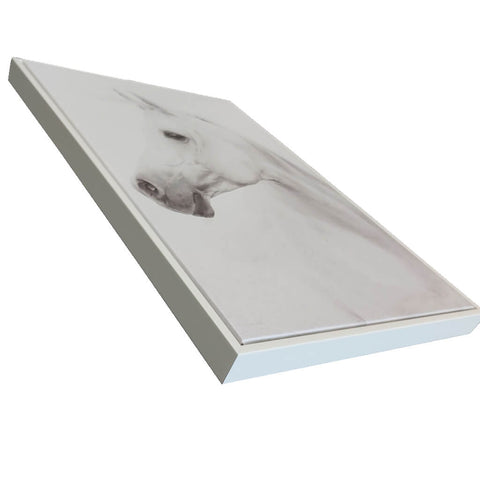 The frame around the canvas provides durability. Frame is 1.5 mm thick and painted in white.