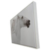 The frame around the canvas provides durability. Frame is painted white and 1.5 inch thick