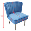 Erasmus Blue Accent Chair