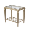 Athena Champagne Gold Rectangle Side Table / End Table