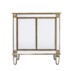 July Exclusive Package-Two Berrian 30" Wide Champagne Gold Accent Chest-Clear Mirror - Only 1 set left