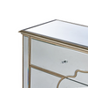 Ella Champagne gold 6-Drawers Chest / Dresser - Clear Mirror