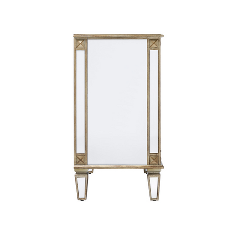 Juillet Exclusif Package-Deux Berrian 30" Wide Champagne Gold Accent Chest-Clear Mirror - Only 1 set left