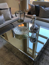 Coffee Table for Living Room in Top/Side Clear Mirror finish