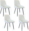 Dinning Chair in Velvet Diamond Cut pattern with Stainless Steel Legs (Set of 2)