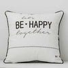 "Quotes" White with Black text Decorative Pillow Cover