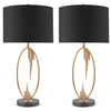 Perrire 30 inch 1-Light Table Lamp with Metal Base (2-Pack)