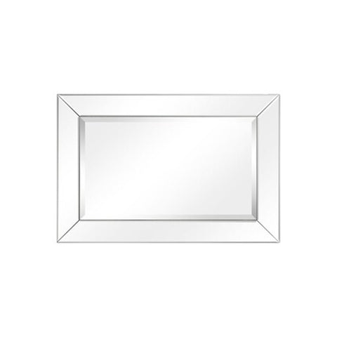 31 英寸 x 23 英寸矩形镜框镜，带斜边和双安装支架