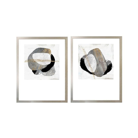 Grey Abstract Framed painting wall art