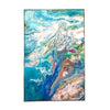 HomeBelongs Blue Sea canvas framed painting artwork for wall decor needs