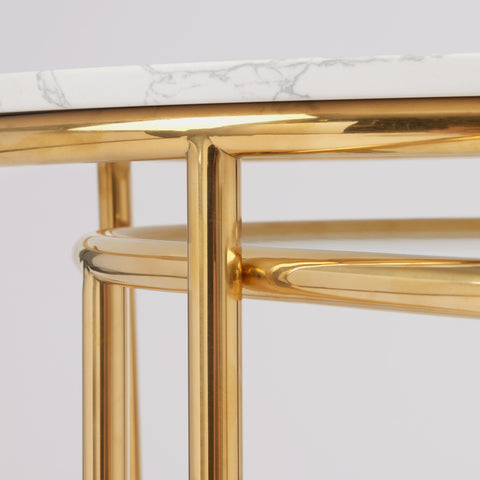 金色框架/大理石装饰桌/嵌套桌