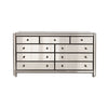 Powell Silver 9-Drawer Mirrored Chest / Dresser
