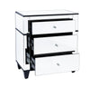 Denson 3-Drawers Chest / Oversized Nightstand - Clear Mirror