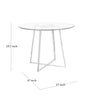 Lacroix Silver Round Dining Table