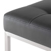 Brunsik Black PU Leather Seat with Stainless Steel Base Counter/Bar Stool