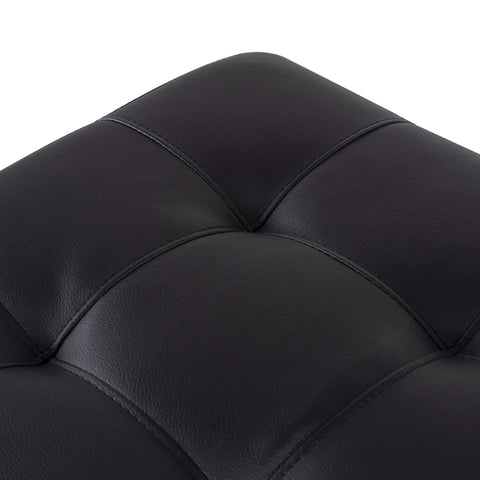 Brunsik 黑色 PU 皮革座椅带不锈钢底座柜台/酒吧凳