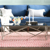 CHELSIE COFFEE TABLE IN TEMPERED GLASS AND STAINLESS STEEL CHROME BASE
