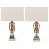 "Choras" 28 inch 1-Light Table Lamp with Chrome Base (2-Pack)
