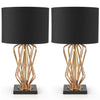 Zigzag 25 inch 1-Light Table Lamp with Marble Base (2-Pack)