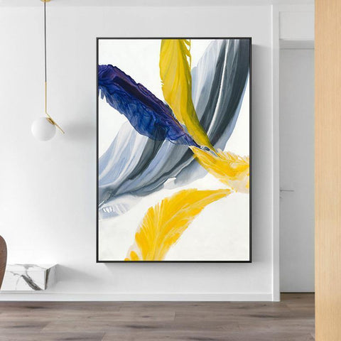 ”Feathers“ Framed Painting Print - Homebelongs
