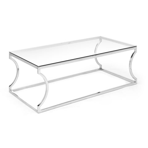 Sam Coffee Table, Stainless steel chrome finish