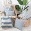 Ensemble de coussins décoratifs en coton bleu (5 pièces)