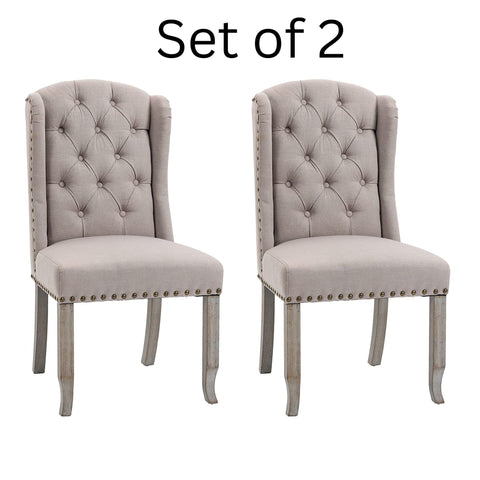 Louis Fabric Dining Chair (Set of 2)