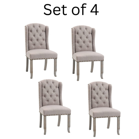 Louis Fabric Dining Chair (Set of 2)