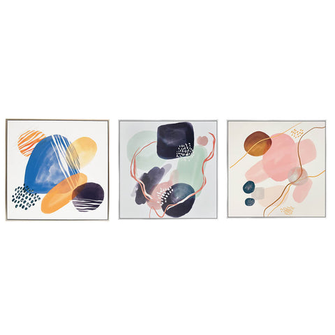 HomeBelongs Framed Canvas Print Artwork Set of 3 pieces. These artwork pieces are sure to become important home decor pieces for your living room, dinning room, game room, foyer, bedroom and more