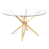 Rodeo Round Gold Round Dining Table - 47" Diameter