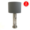 HomeBelongs Mercury crystal table lamp set of 2 pieces. This lightweight bedside lamp has elegant design.