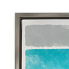 Frame around the canvas provides wrap resistant construction. The frame is 1.5 inch thick and silver painted.