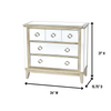 HawardChampagne Gold 3 Drawer Chest-Clear Mirror